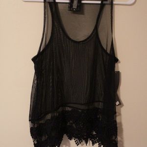 Black lace tank top